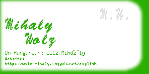 mihaly wolz business card